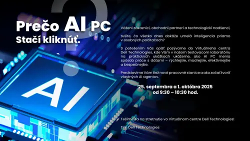 Prečo AI PC? Stačí kliknúť. ONLINE