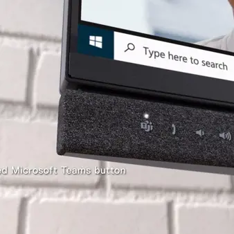Microsoft Teams tlačidlo na monitoroch Dell